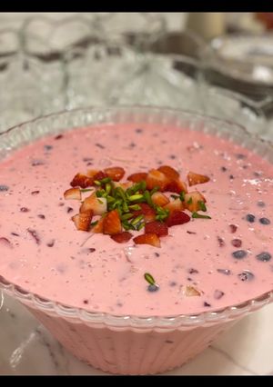 صورة لوصفة ساقو بالفواكة 🍓🍇🥭🫐