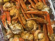 A picture of seafood boil