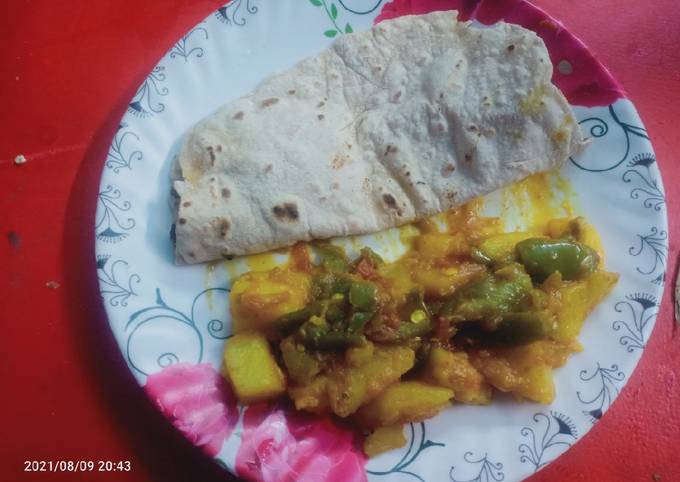 Capsicum and patato veggie