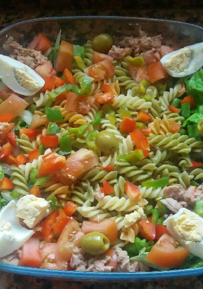 Una foto de Ensalada de pasta a la vinagreta