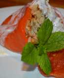 Pimientos Rojos rellenos al estilo de Medio Oriente