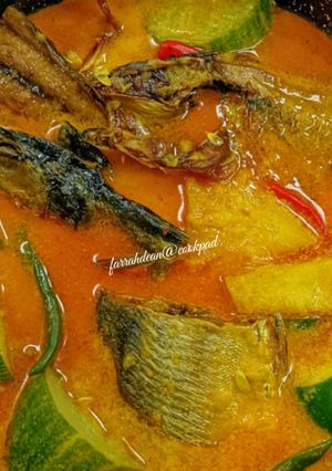Gambar Gulai Lemak Kuning Ikan Kering Cencaru