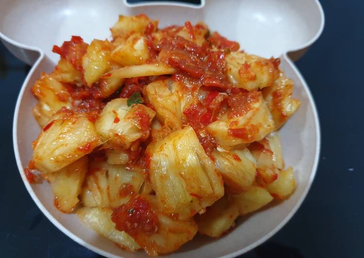 Bahan mengolah Sambal Terasi Nanas Anti Gagal