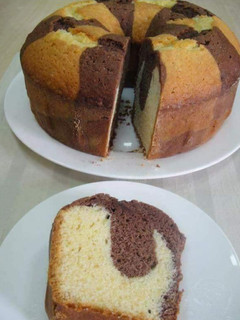 صورة لوصفة الكيكة الرخامية