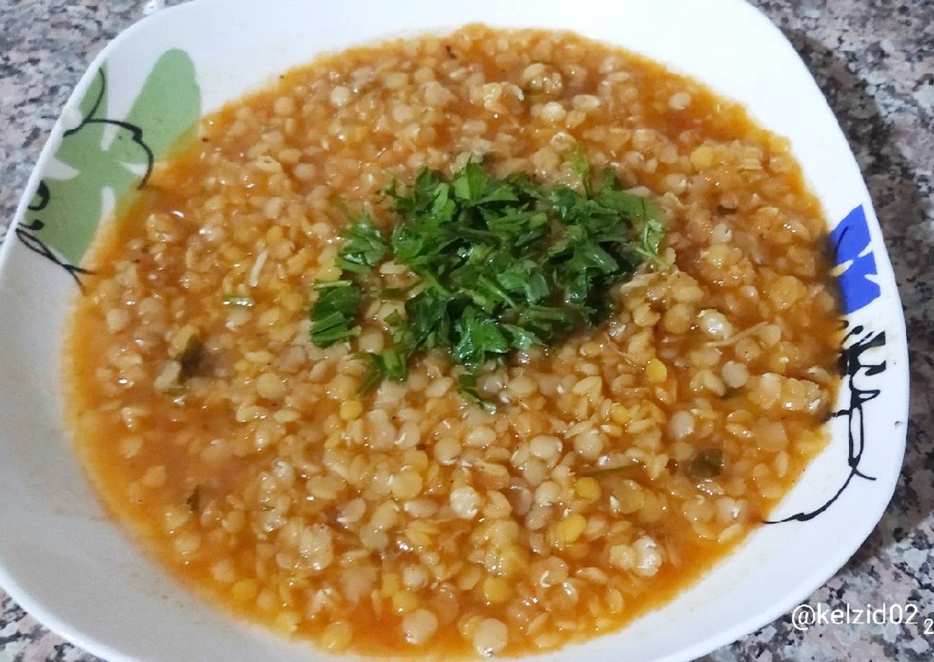 Soupe des lentilles corail