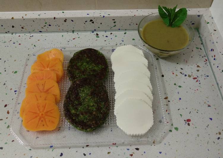 Hamburguesa vegetariana y crema de brócolis