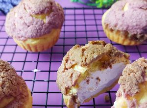 Foto resep Soes / Choux Au Craquelin / Sus Retak warna Purple Ungu Lavender versi isian simpel anti mager