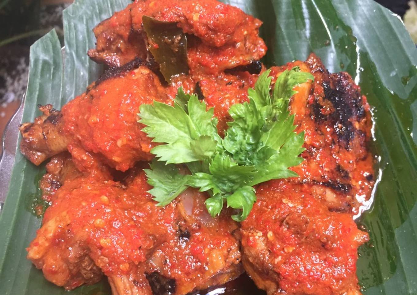 Ayam bakar bumbu merah simple tapi enak