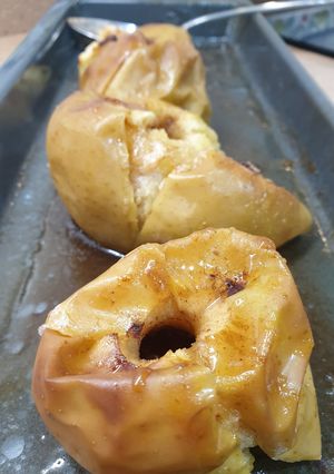 Una foto de Manzanas asadas