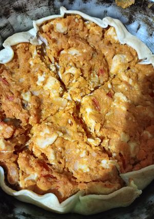 Una foto de Tarta de calabaza y pollo