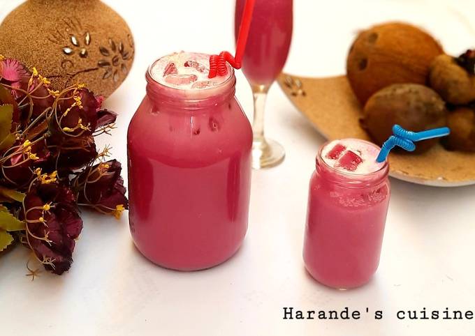 Beet and coconut drink