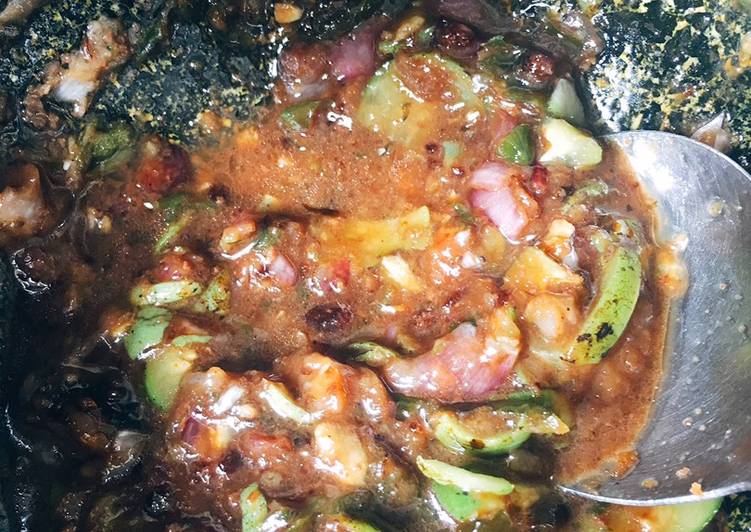 Langkah membuat Sambal Gandaria Segar mantap