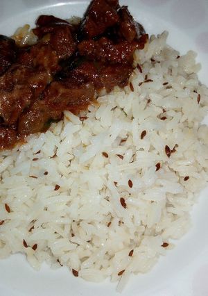 A picture of Cumin rice.
