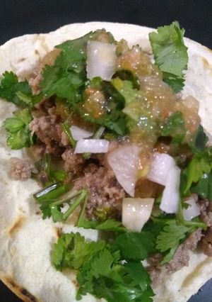 Una foto de Tacos de carne molida!
