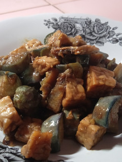 Foto resep Tumis tempe terong dan ikan asin