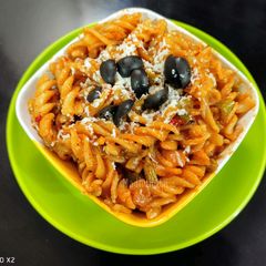 A picture of Fusilli Masala Pasta.