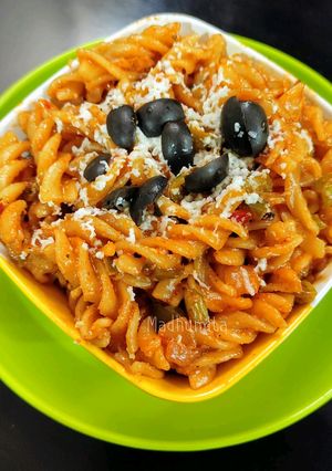 A picture of Fusilli Masala Pasta.