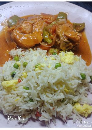 A picture of Shashlik With Fried Rice.