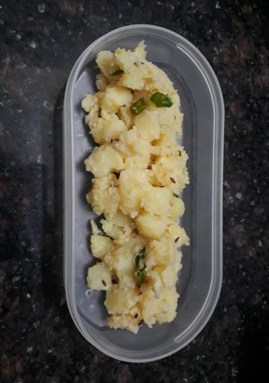 A picture of Potatoes Vrat bhaji.