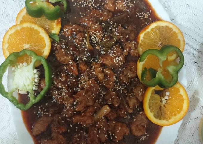 Steps to Prepare Ultimate Orange chicken/- yummy tasty and healthy
nutrition recipe