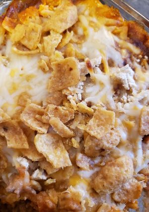 A picture of Taco Frito Casserole.