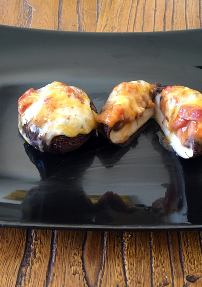 Una foto de Champiñones portobello rellenos