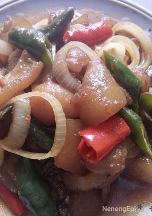 Foto resep Kulit sapi cabe hijau pedas