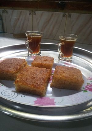 صورة لوصفة بسبوسه بالشابلور