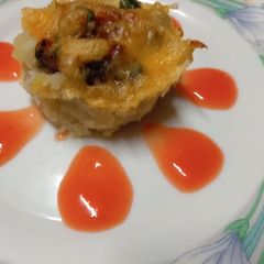 A picture of Vegetable in potato nests.