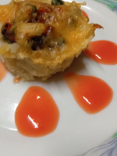 A picture of Vegetable in potato nests.