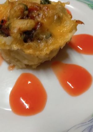A picture of Vegetable in potato nests.