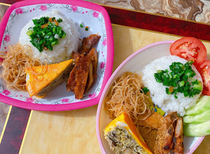 Hình của món Chả trứng hấp ăn cơm tấm.