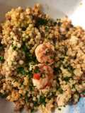Fregola sarda con pescato del giorno e gamberi rossi di Mazzara del Vallo
