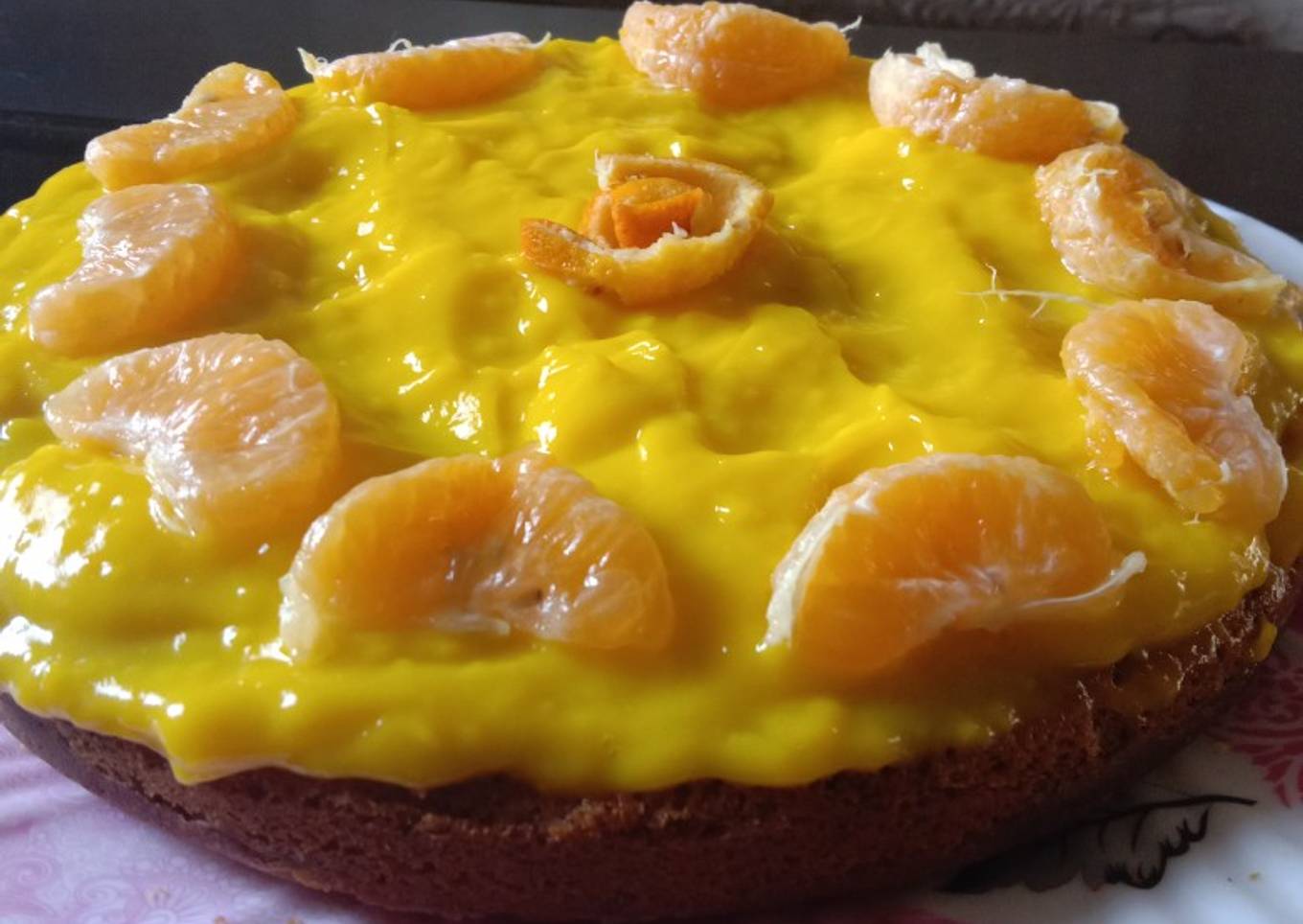 Orange Custard Cake 🍊 🍰