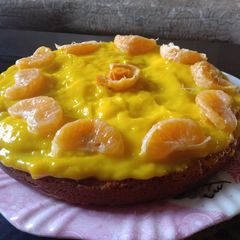 Orange Custard Cake 🍊 🍰 A picture of Orange Custard Cake 🍊 🍰.