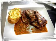 Una foto de bife de carne al horno