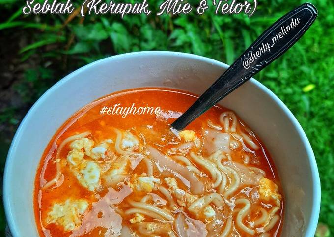 Cara Gampang Buat Seblak Bandung (Kerupuk, Mie  dan  Telor), Enak Banget