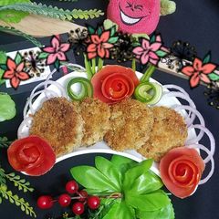 A picture of Chicken & potato cutlets.
