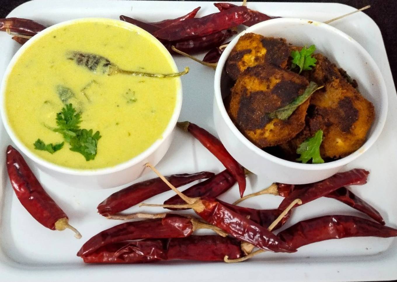 Mor kulambu /buttermilk gravy #vallakai varuval/raw banana fry