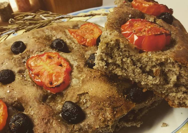Step-by-Step Guide to Prepare Award-winning Focaccia al grano arso con pomodori e olive nere