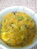 Minestra vegana (sopa de feijão e risoni)