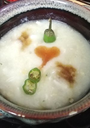 A picture of Chicken corn soup 🌽.