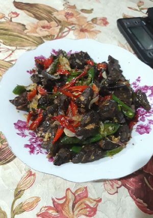 Foto resep Oseng paru cabe hijau