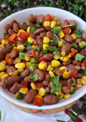 عکسی از دستور سالاد لوبیا چیتی 😋