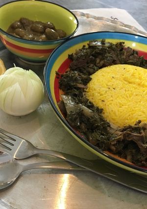 عکسی از دستور خورش کنگر
