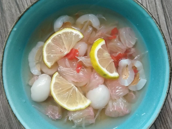 Easy Steps Make Recipes Asinan rambutan jeruk bali the Delicious Make You Drink.