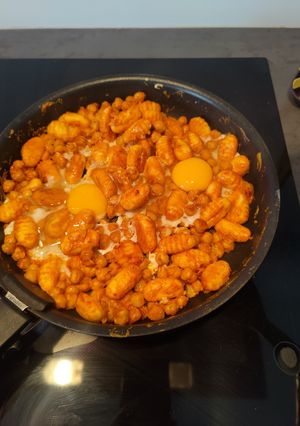 Une photo de Chachouka de gnocchis et pois chiches aux épices
