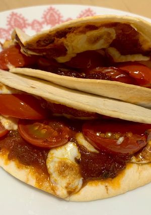 墨西哥蕃茄起司餅 (Quesadilla)氣炸免開火 的食譜成品照片