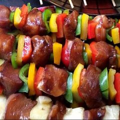A picture of Chicken skewers - Mshikaki.