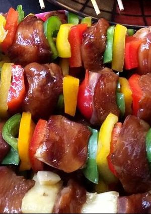 A picture of Chicken skewers - Mshikaki.